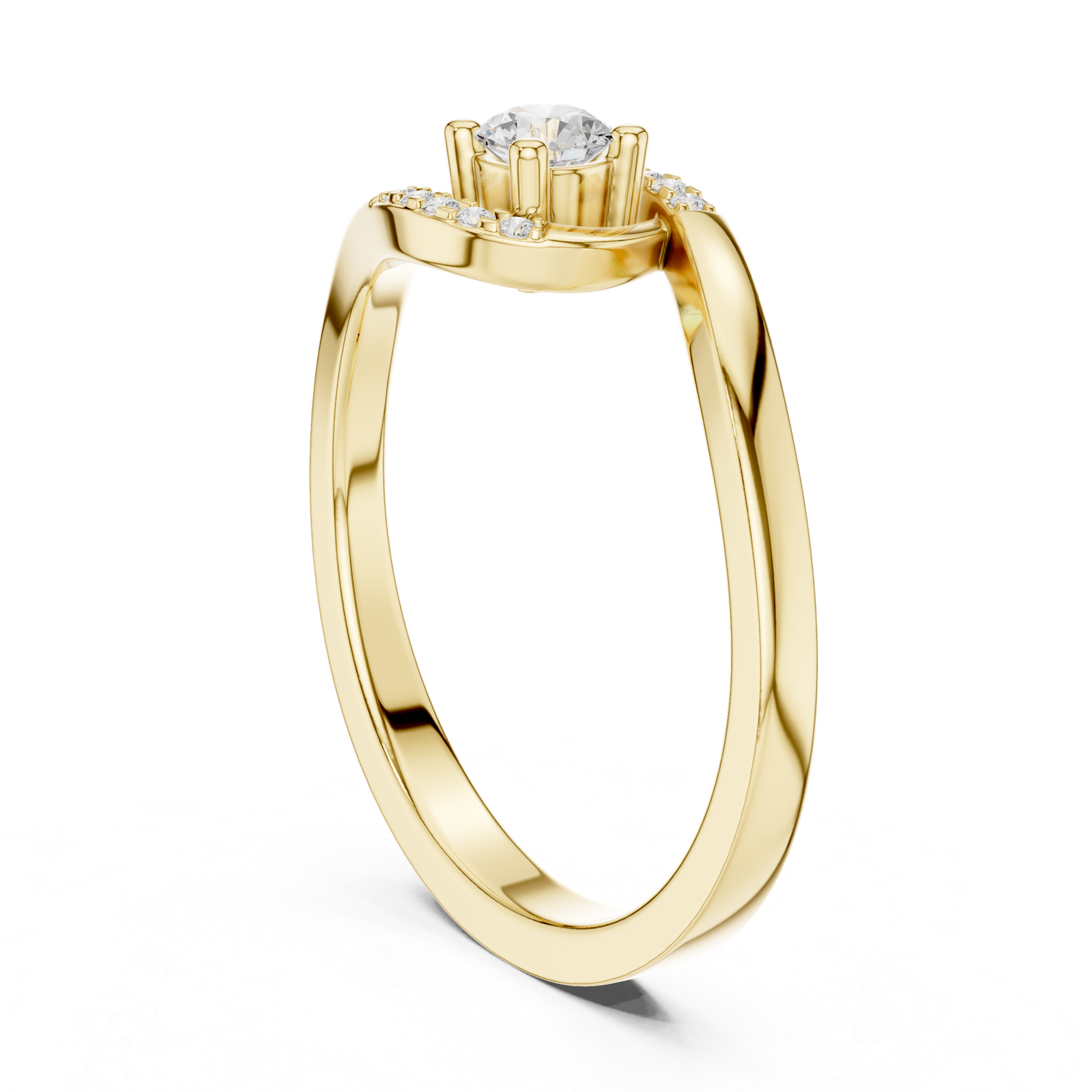 Gold Ring DDLR-841, Yellow Gold, view 1
