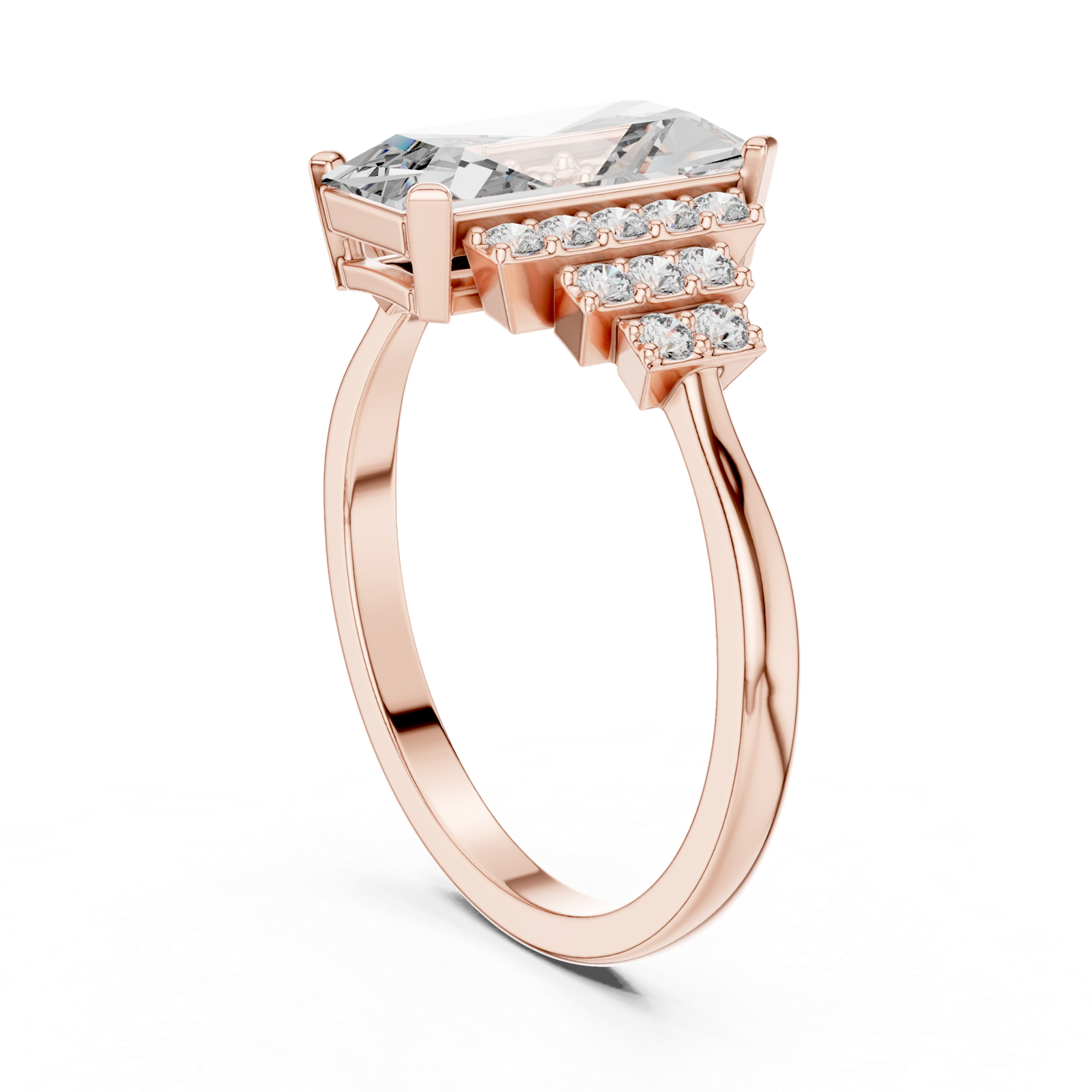 Gold Ring 00001L (40), Rose Gold, view 1