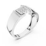 Gold Ring LR-01 (4), White Gold, view 2