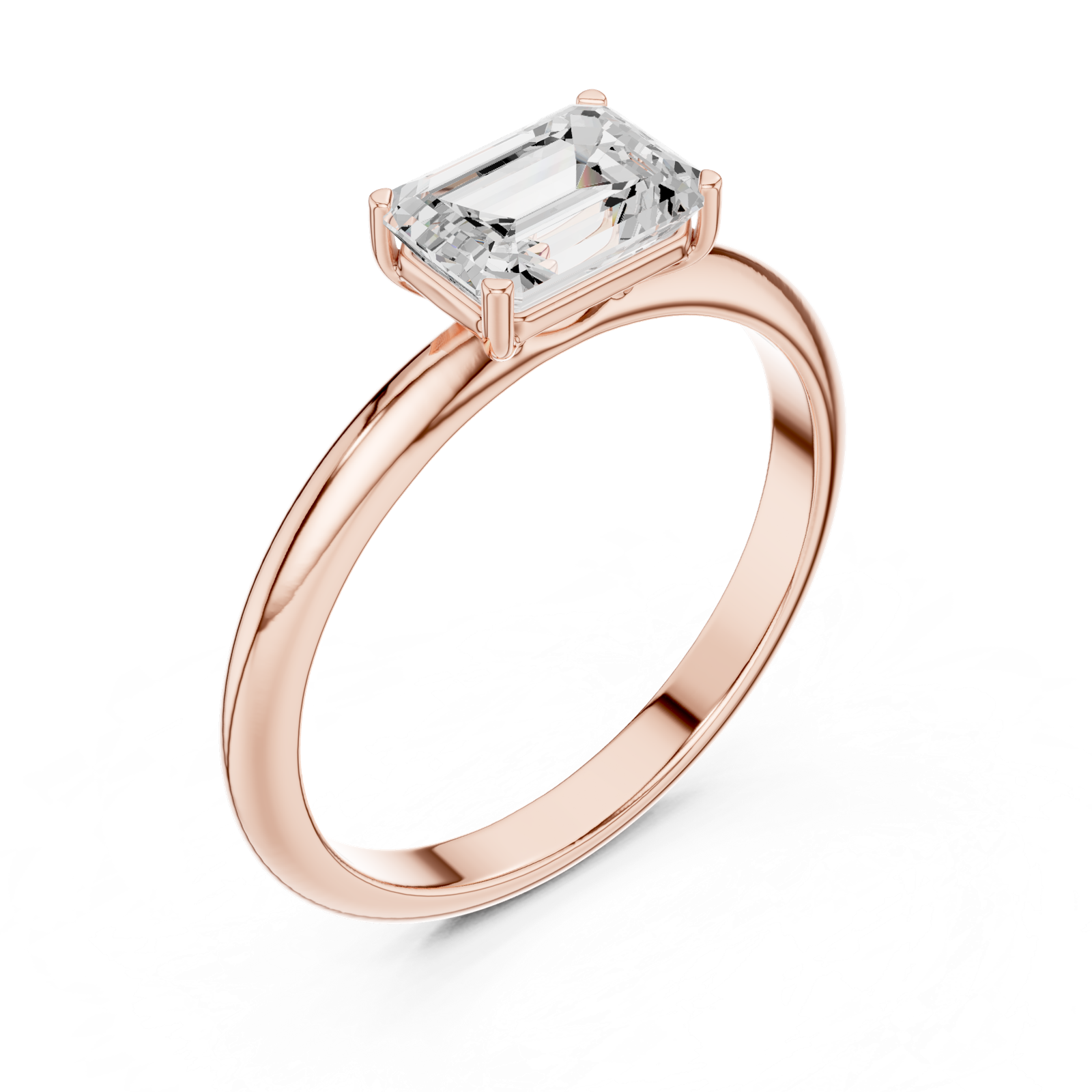 Gold Ring DDLR-1076, Rose Gold, view 2