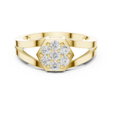 Gold Ring DDLR-736, Yellow Gold, view 4