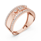 Gold Ring LR-01 (49), Rose Gold, view 2