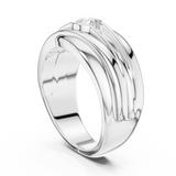 Gold Men's Ring GGR-0020, White Gold, view 1