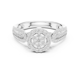 Gold Ring DDLR-755, White Gold, view 4