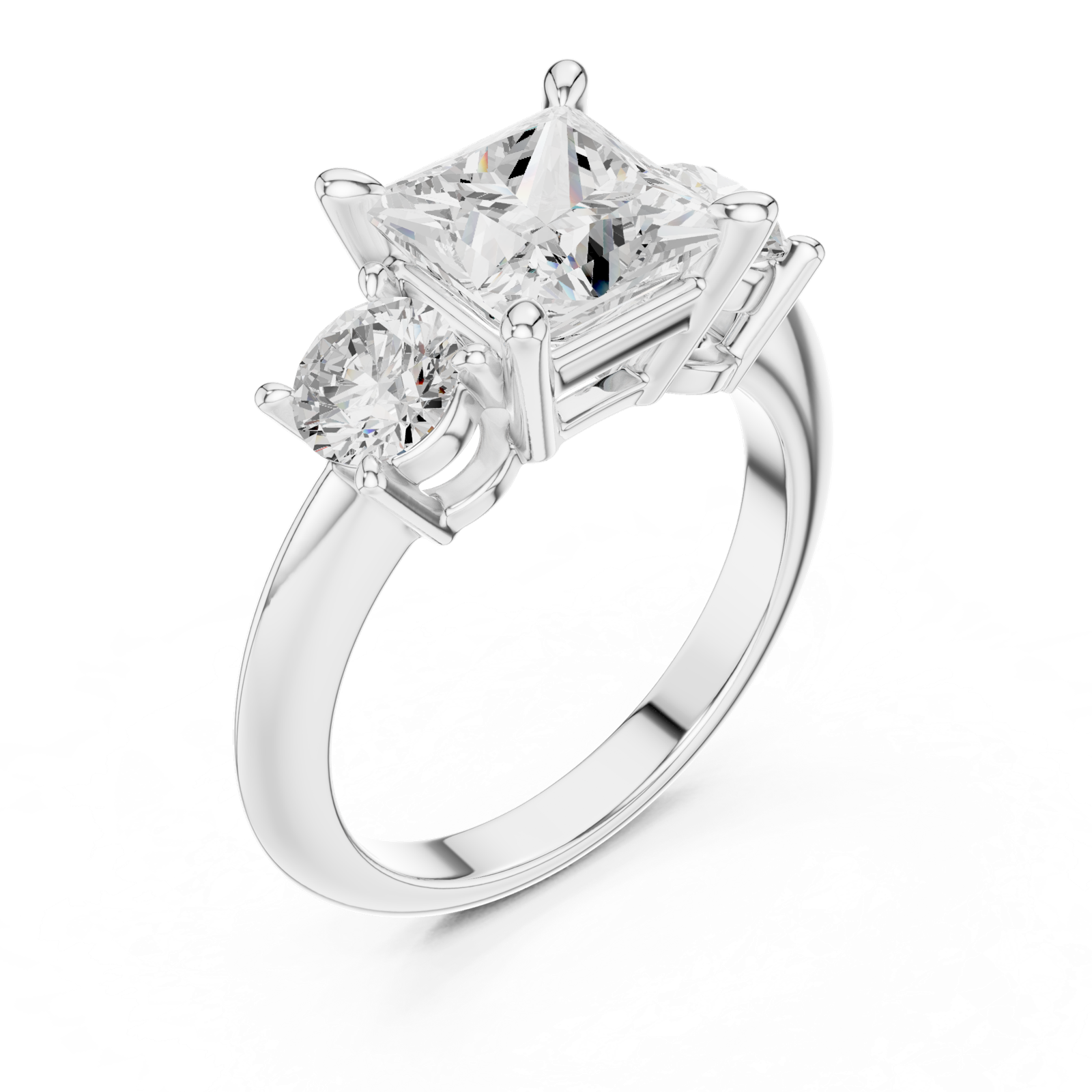 Gold Ring DDLR-904, White Gold, view 2