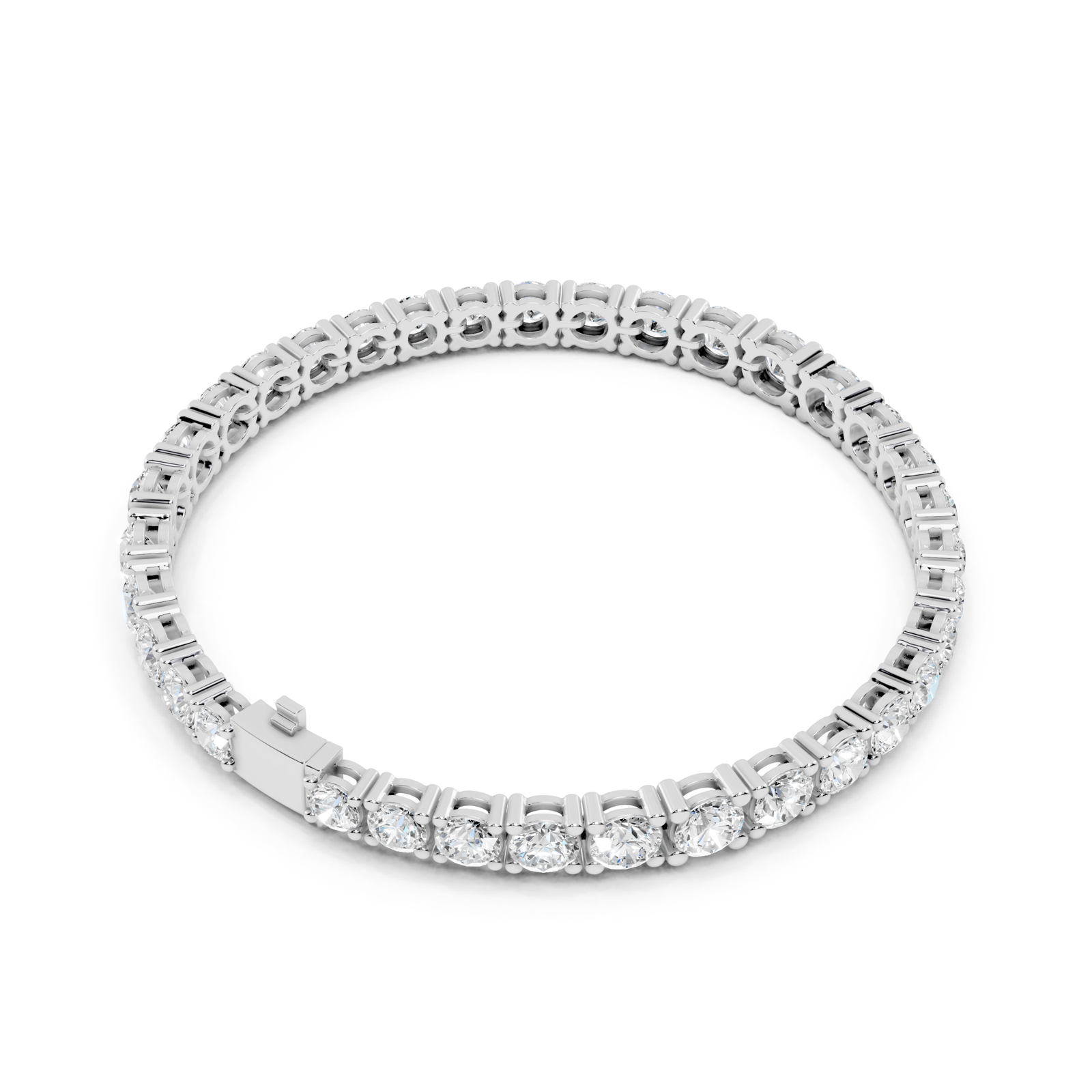 Gold Bracelet GLBR-0016, White Gold