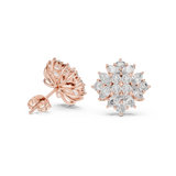 Gold Earrings AER-30, Rose Gold, view 1
