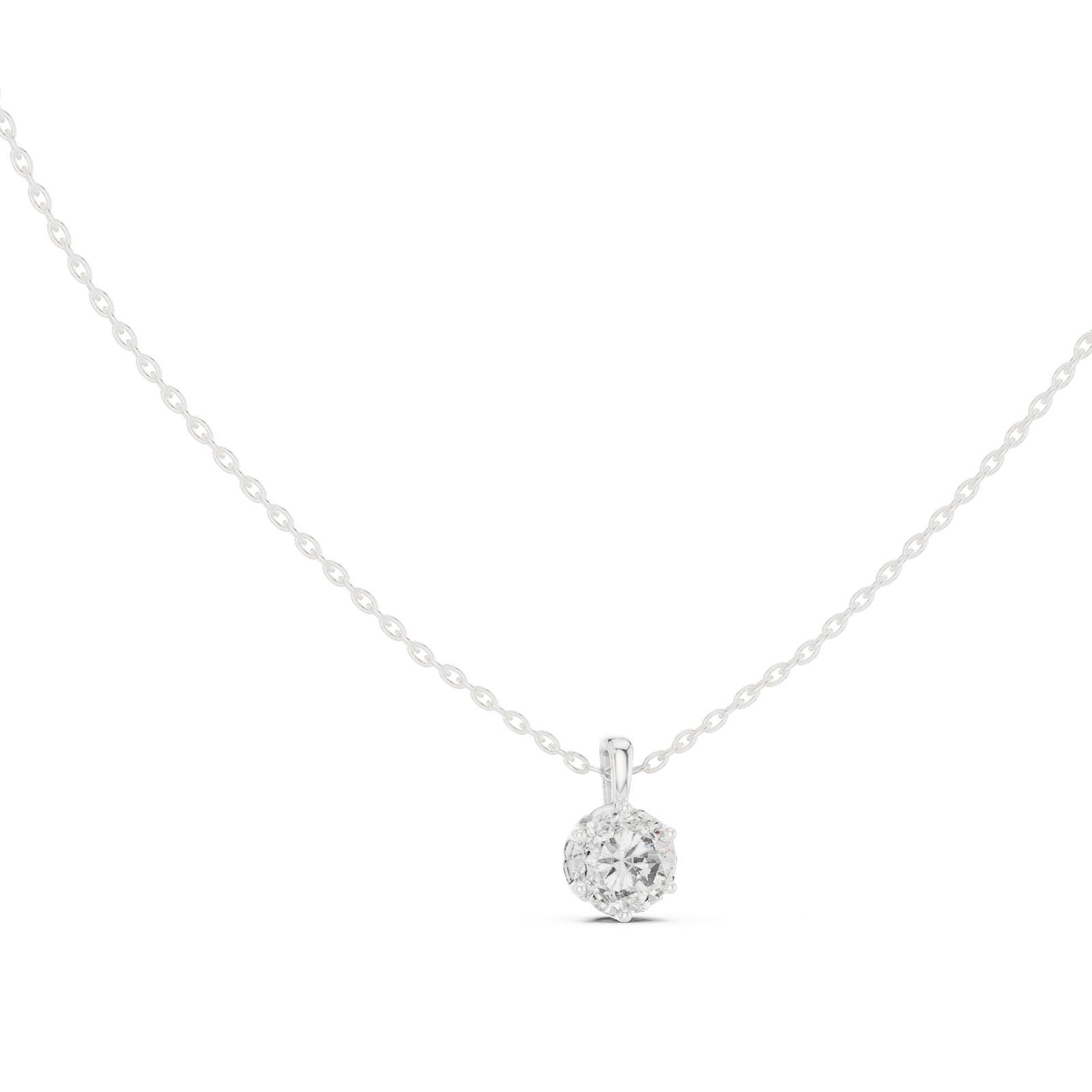 Gold Pendant GPD-0039, White Gold, view 1