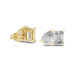14K Solid Gold Lab Diamond Cluster Earrings, Yellow Gold, view 1