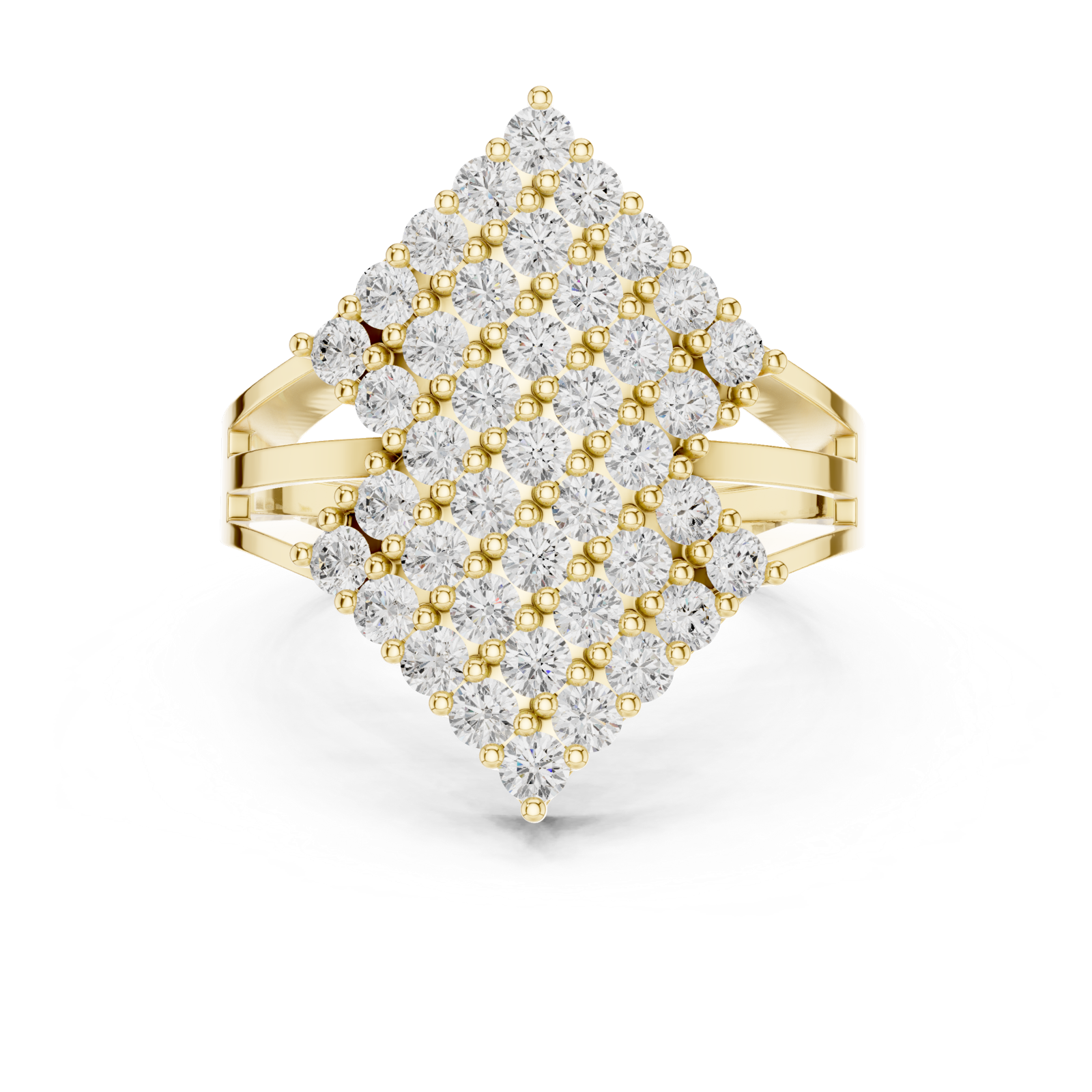 Gold Ring DDLR-463, Yellow Gold, view 4