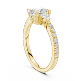 Gold Ring DDLR-037, Pear center stone, Yellow Gold, view 1
