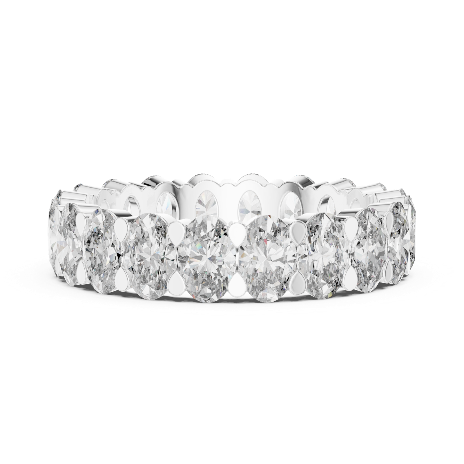 Gold Ring DDLR-211, White Gold, view 3