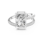 Gold Jewelry L35-39, Radiant center stone, White Gold, view 4