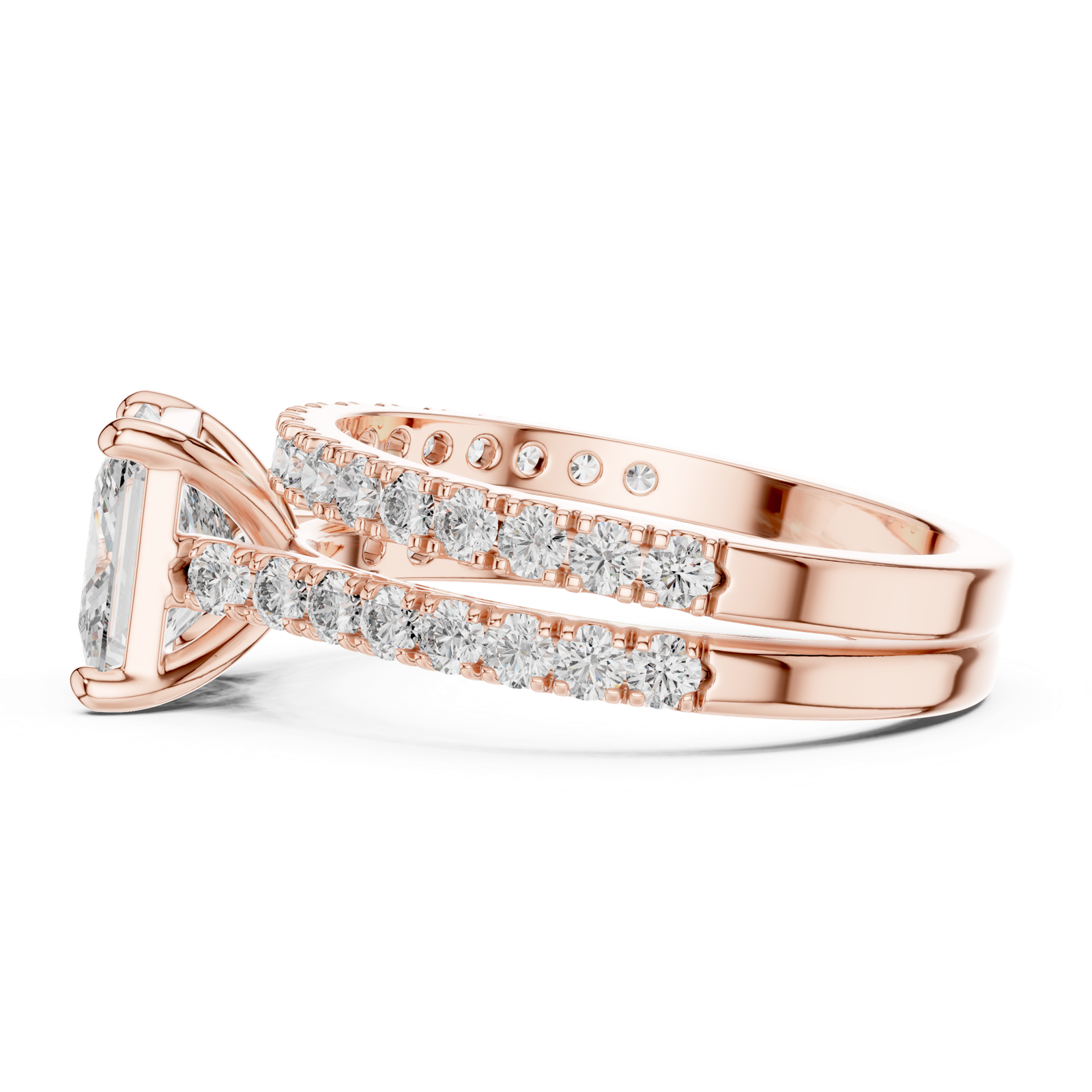 Gold Ring DDLR-010, Rose Gold, view 3