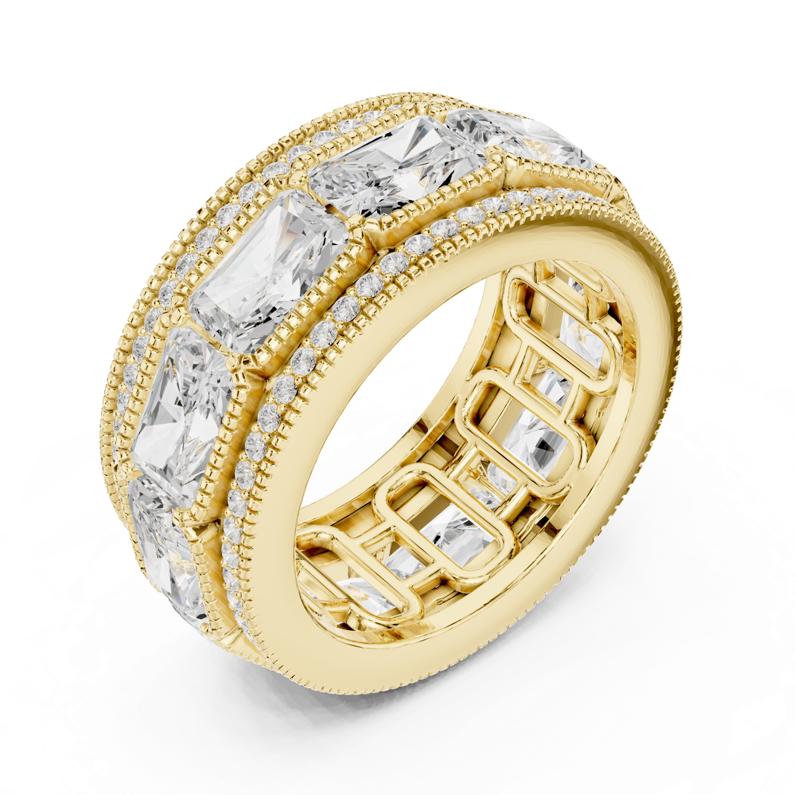 Gold Ring DDLR-308, Yellow Gold, view 2