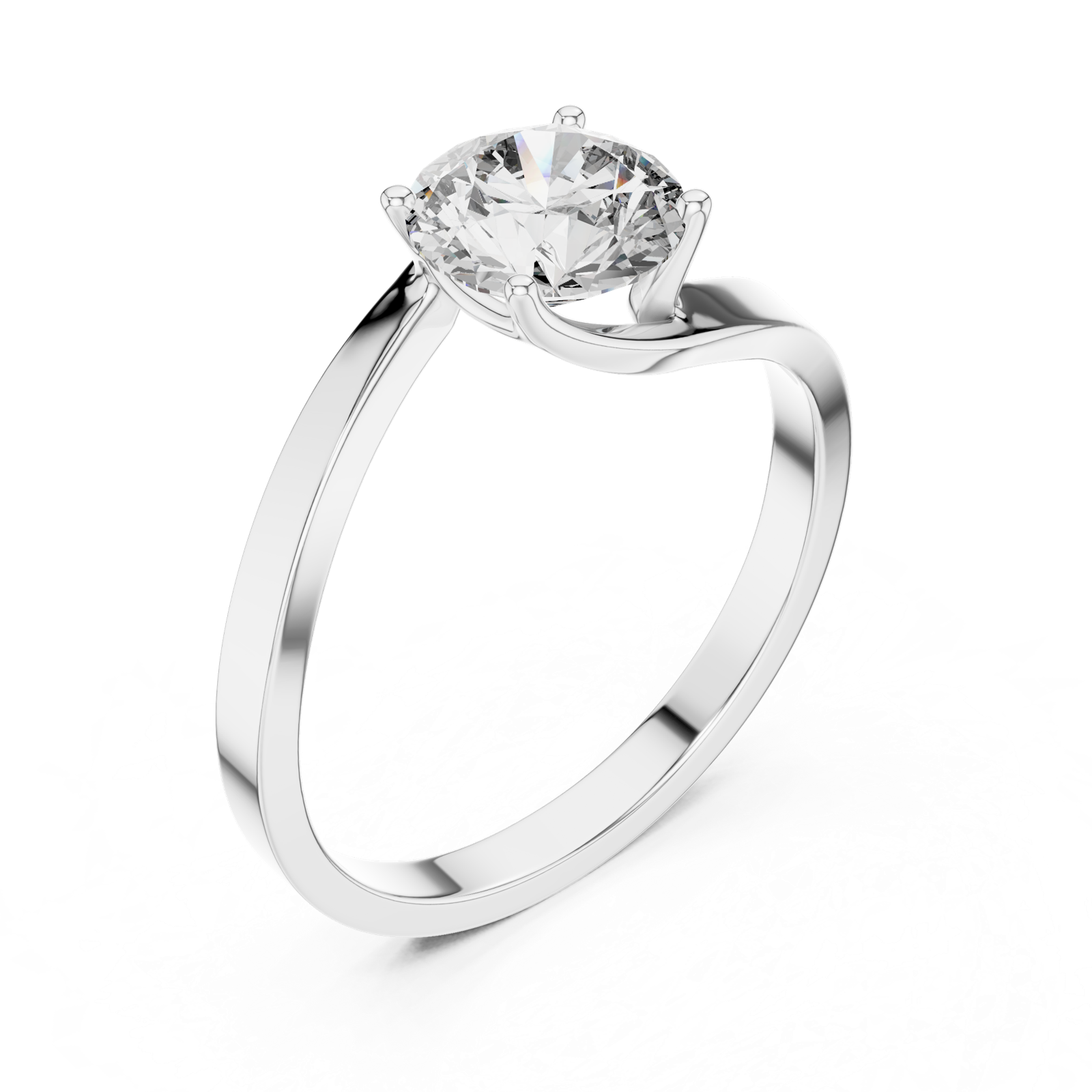 Gold Ring LR-0023, White Gold, view 2