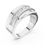 Gold Men's Ring GGR-0019, White Gold, view 2