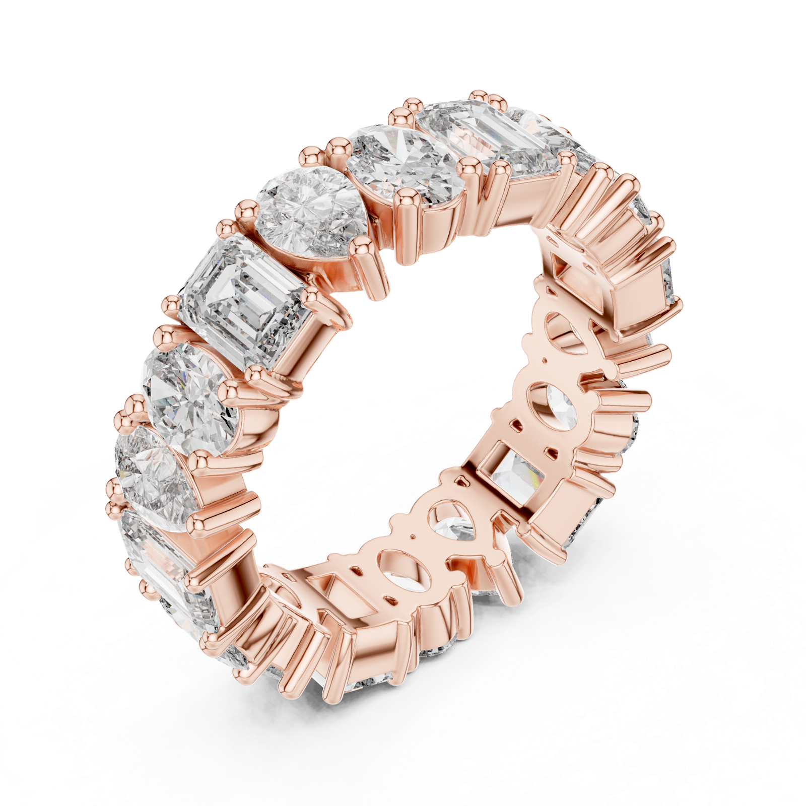 Gold Ring DDLR-239, Rose Gold, view 2