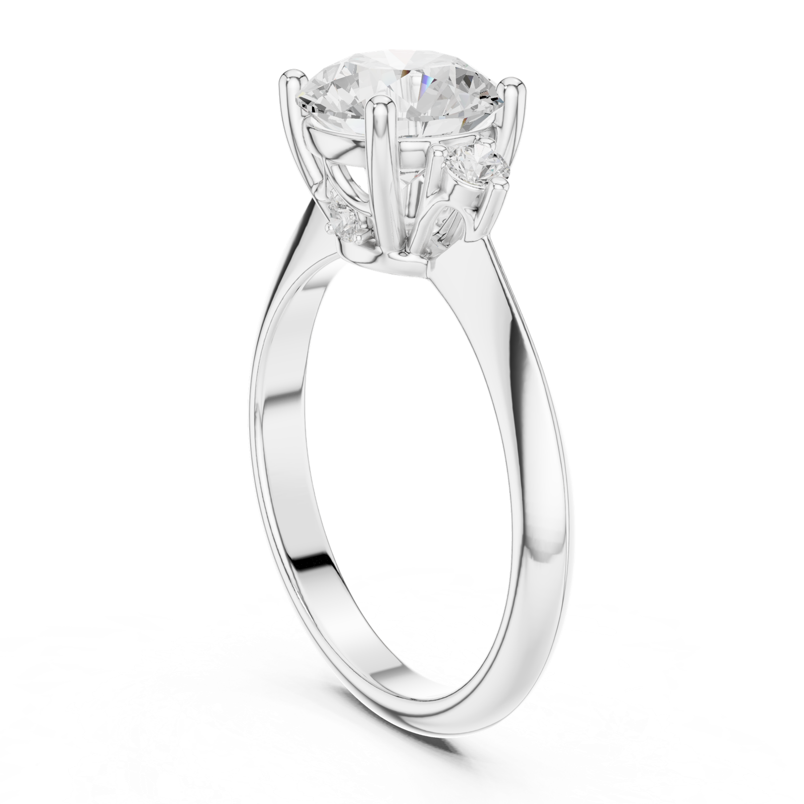 Gold Ring DDLR-278, White Gold, view 1