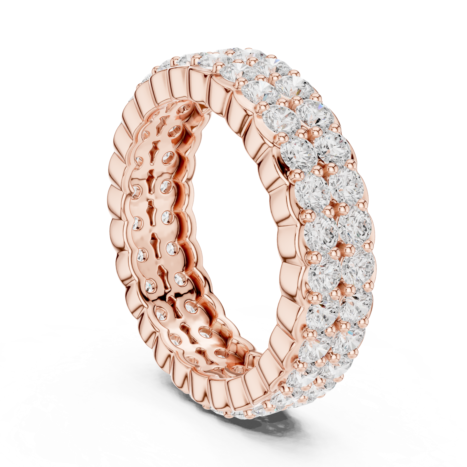 Gold Ring DDLR-714, Rose Gold, view 1