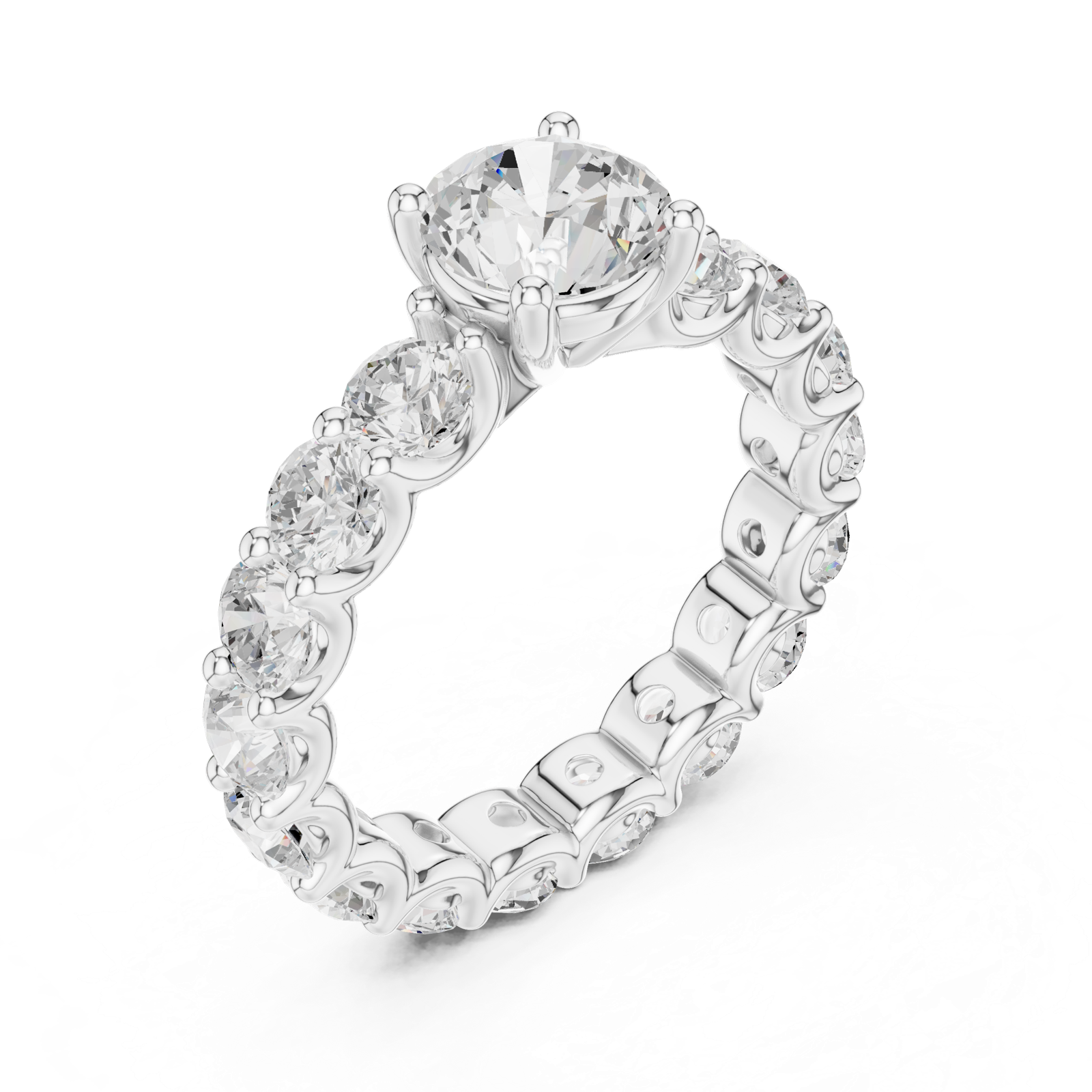 Gold Ring DDLR-656, White Gold, view 2