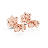 Gold Earrings 9-10035E, Rose Gold, view 3