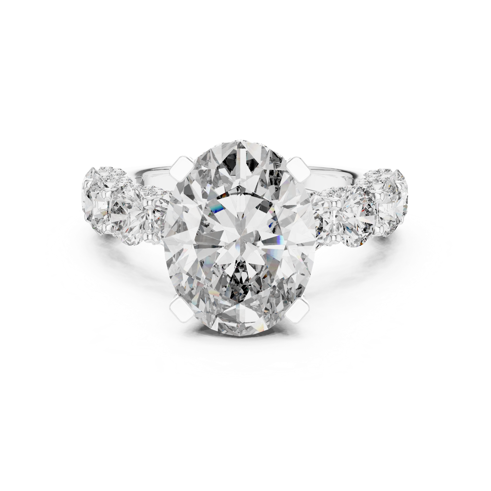 Gold Pendant 9-10012L_12, White Gold