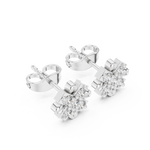 Gold Earrings 9-10042E, White Gold, view 2