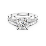 Gold Ring DDLR-993, White Gold, view 4