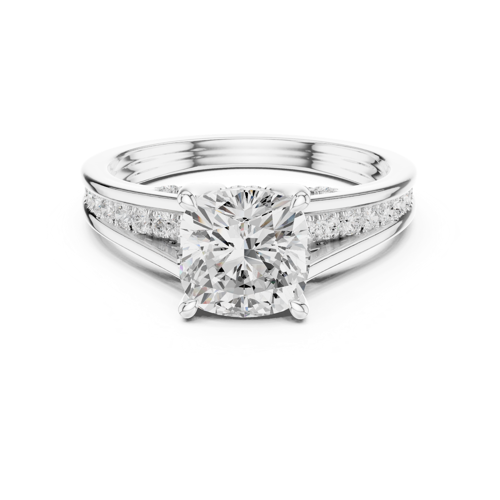 Gold Ring DDLR-993, White Gold, view 4