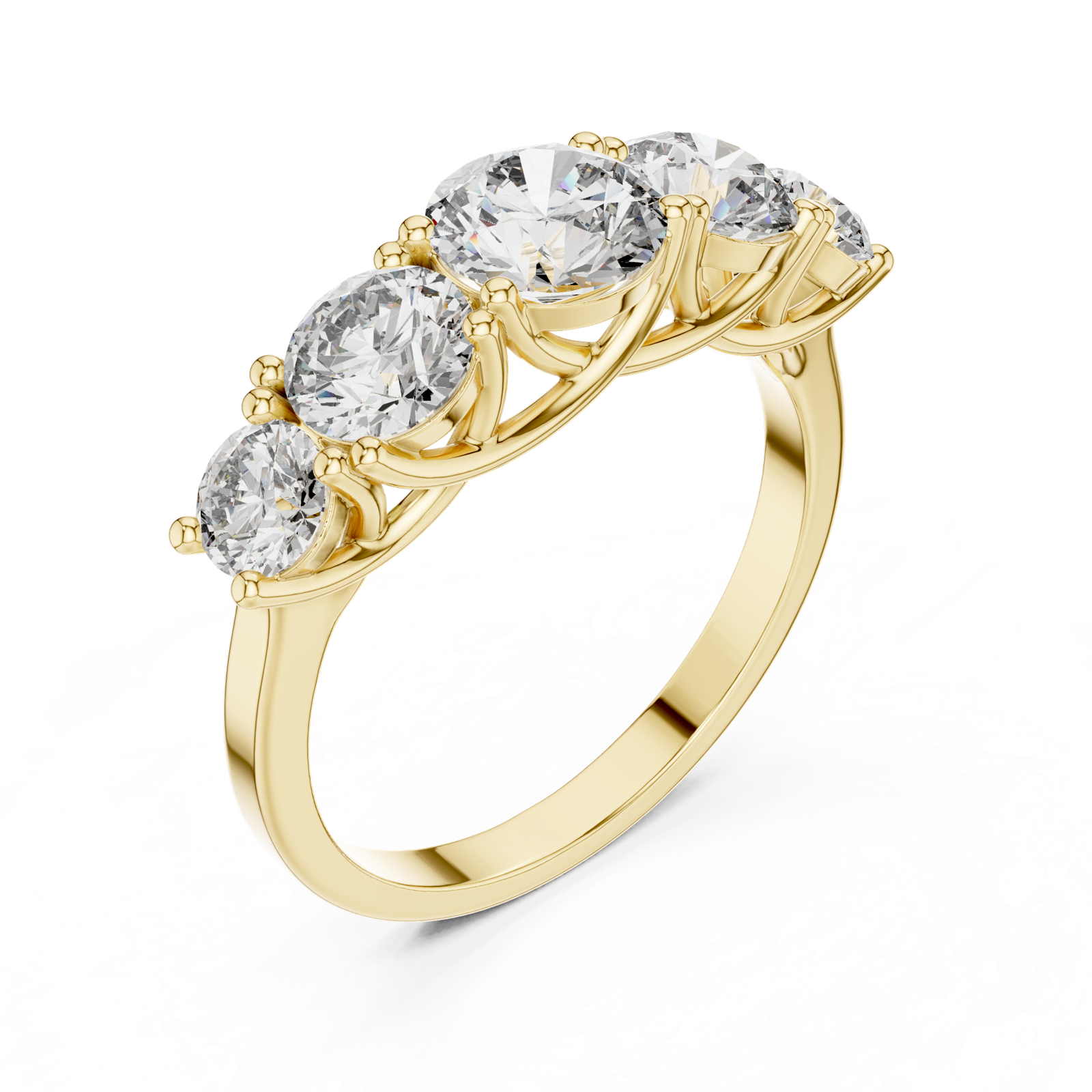 Gold Ring ALR-70, Yellow Gold, view 2