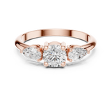 Gold Ring JLR-99, Rose Gold, view 4
