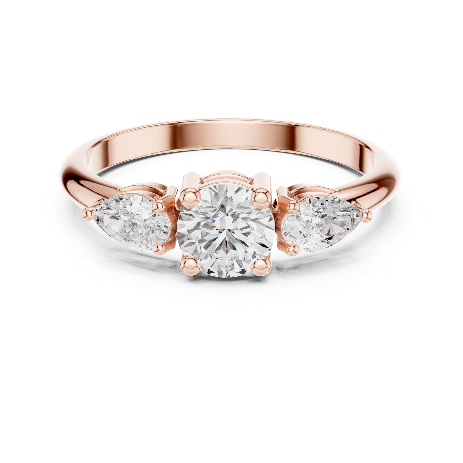 Gold Ring JLR-99, Rose Gold, view 4