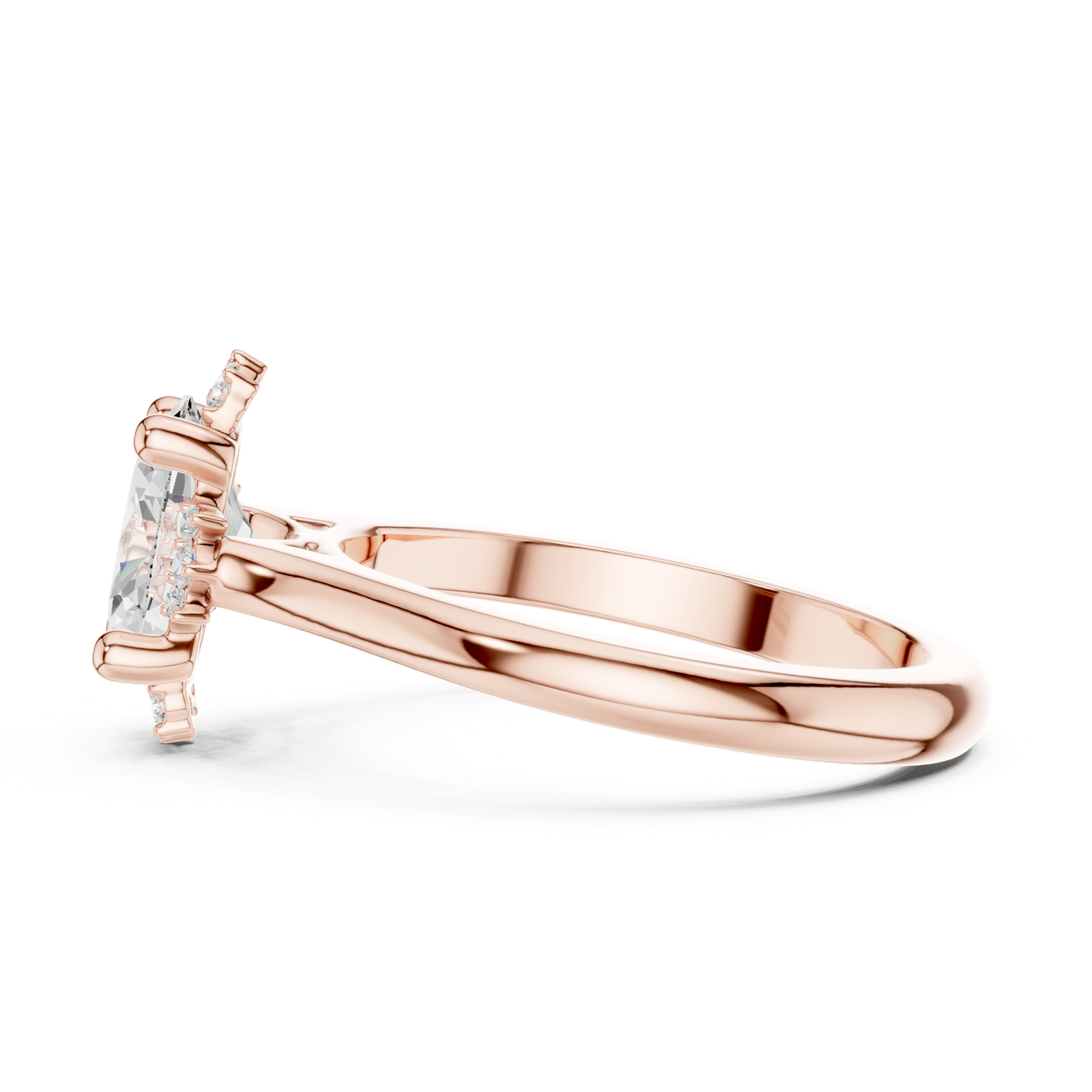Gold Ring DDLR-336, Rose Gold, view 3