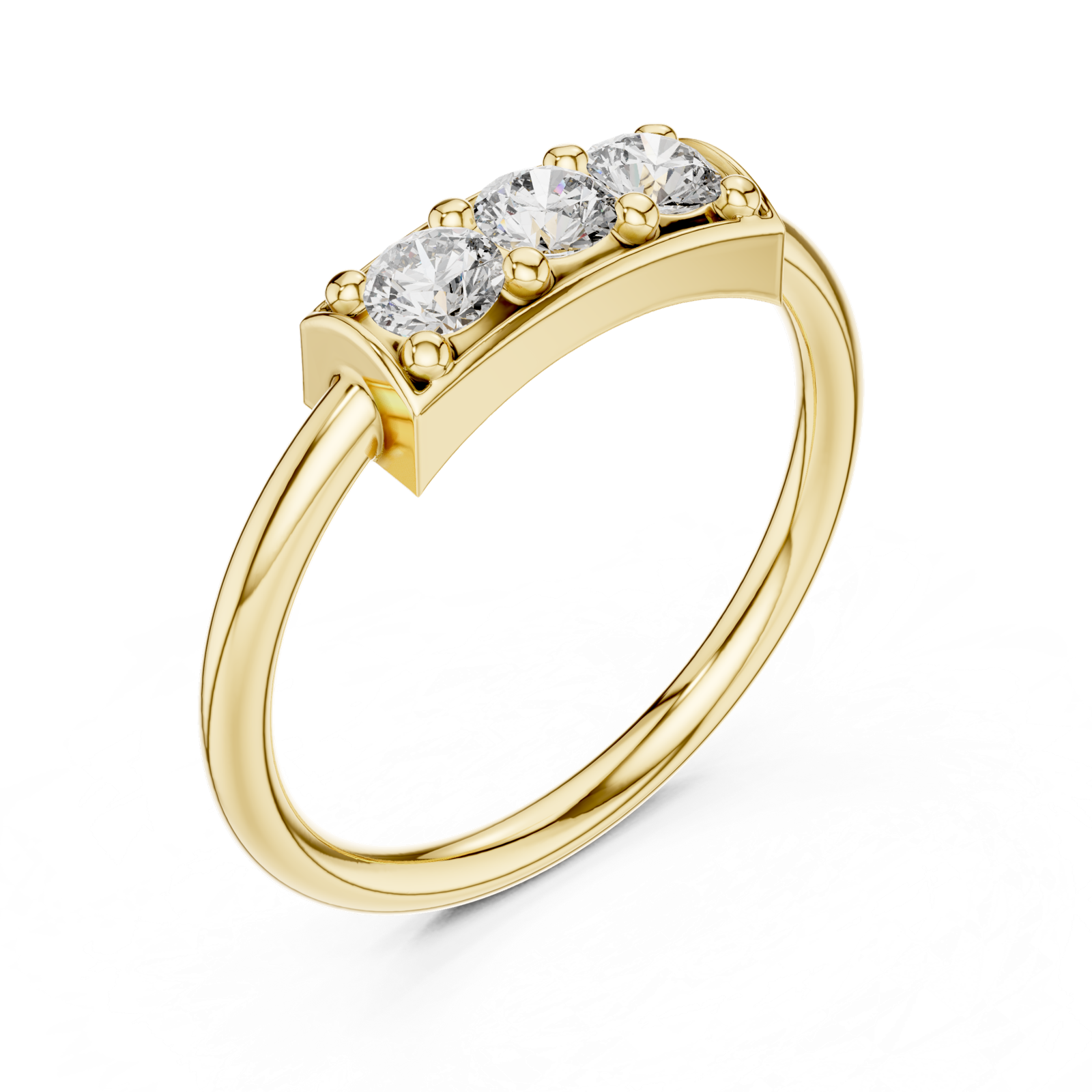 Gold Ring L28-16, Yellow Gold, view 2