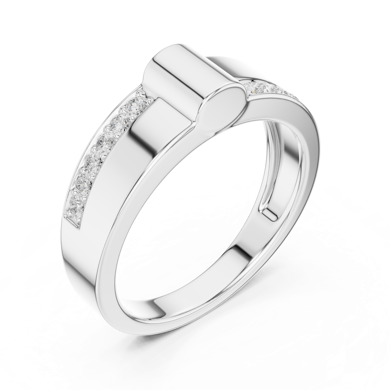Gold Ring SBMR(12), White Gold, view 2