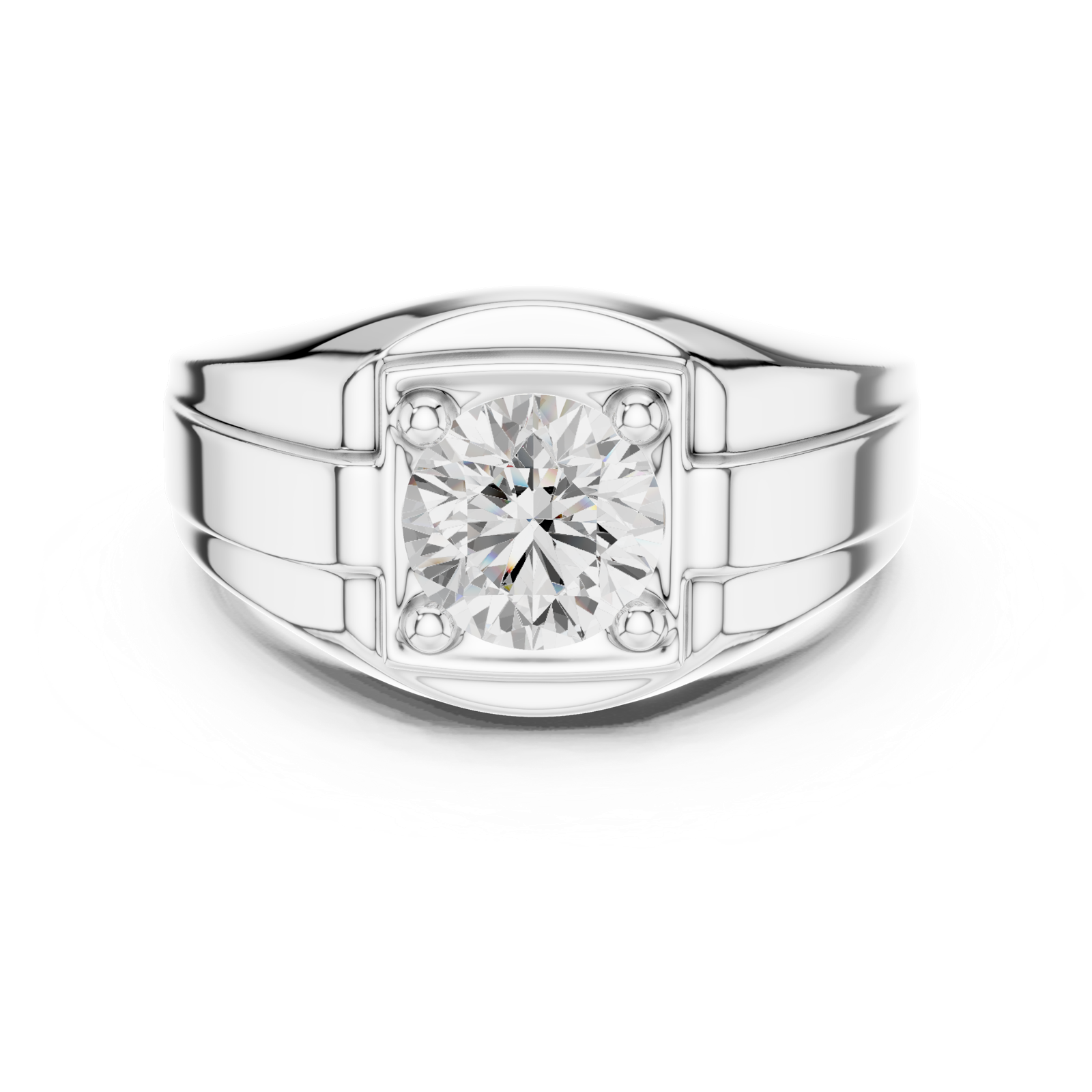 Gold Ring SBMR(21), White Gold, view 4