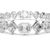 14K Solid Gold Lab Diamond Bracelet, White Gold, view 4