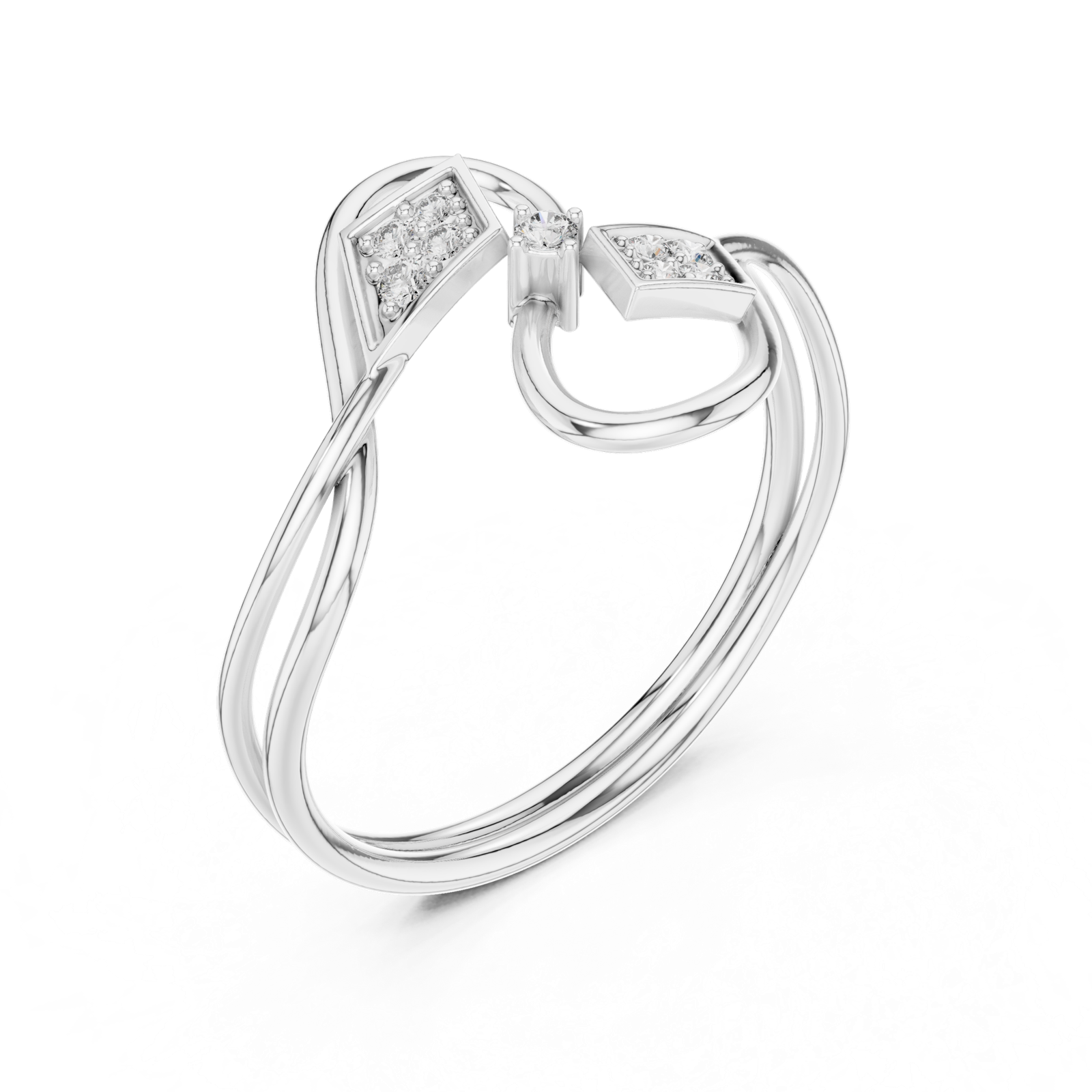 Gold Ring 1 (223), White Gold, view 2