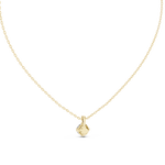 14K Solid Gold Lab Diamond Solitaire Pendant Necklace, Yellow Gold, view 4