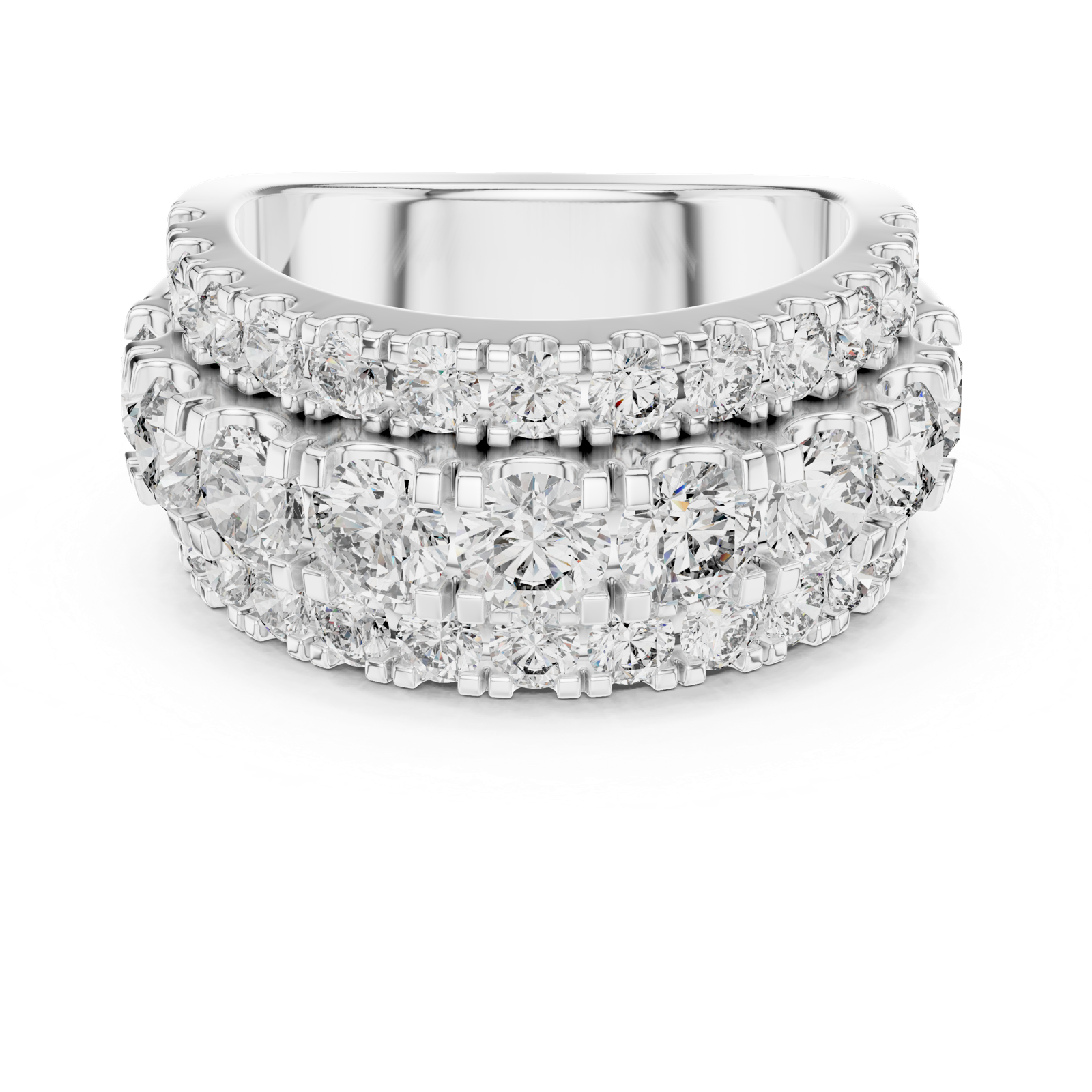 Gold Ring DDLR-047, White Gold, view 4