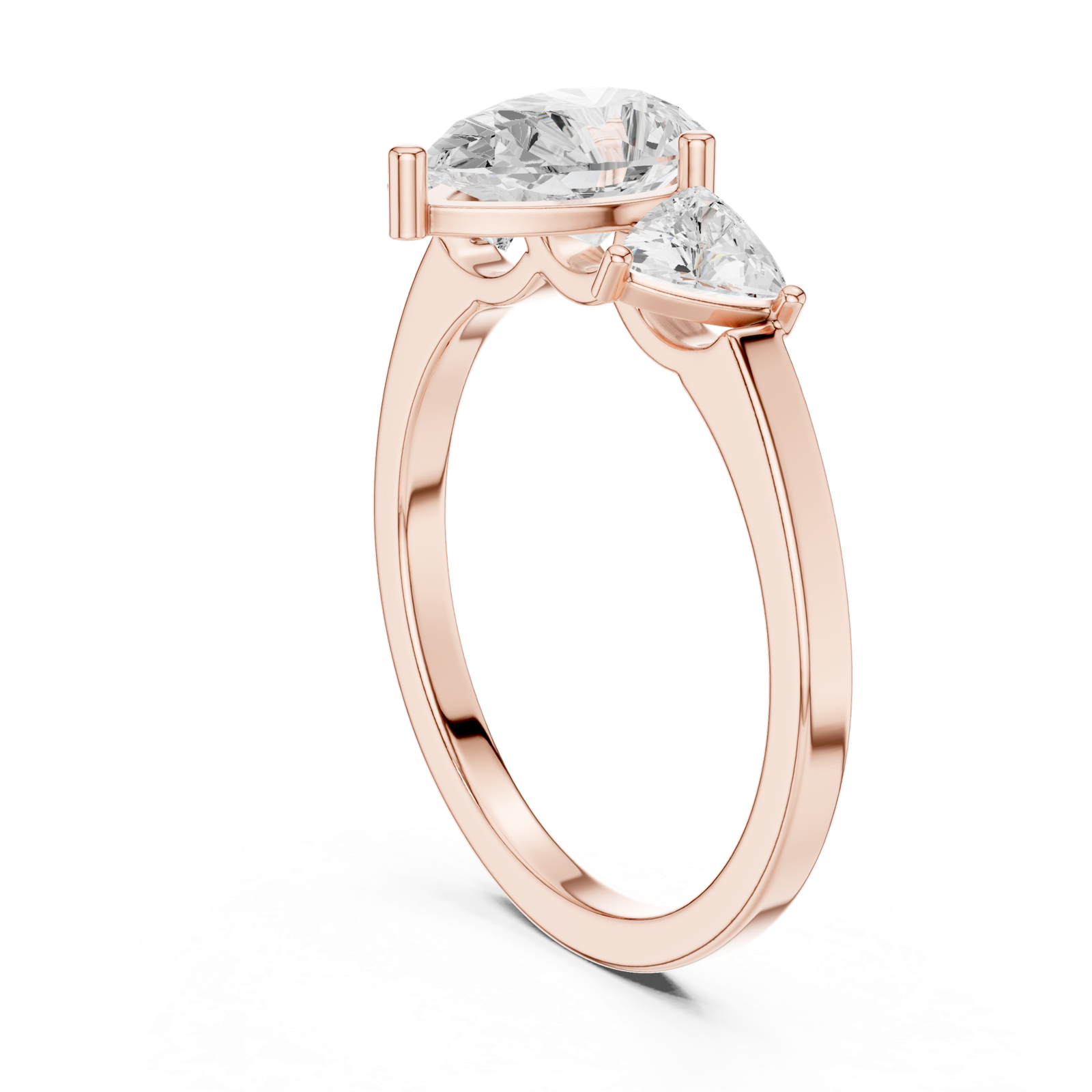 Gold Ring DDLR-1093, Rose Gold, view 1