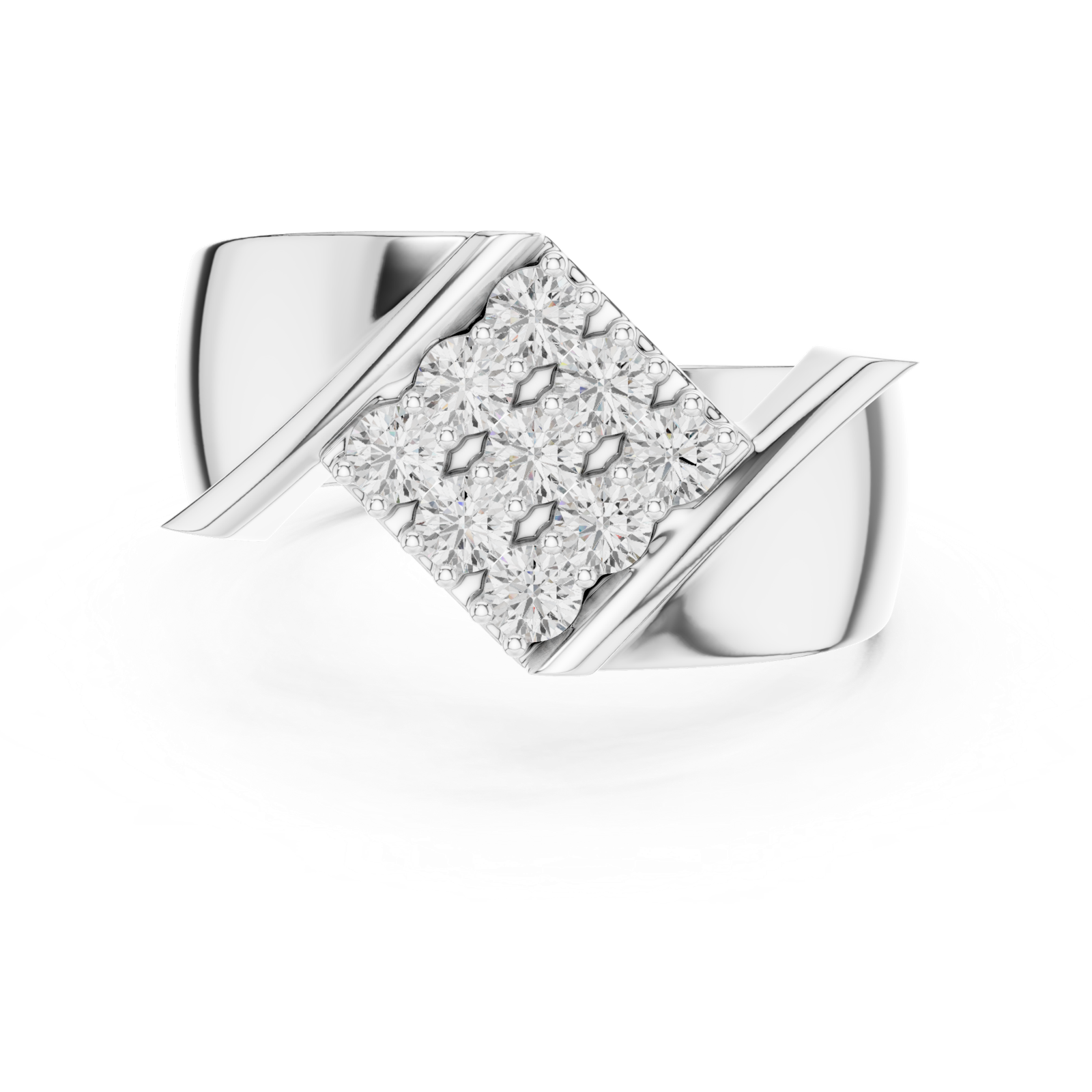 Gold Ring SBMR(17), White Gold, view 4