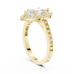 Gold Ring DDLR-349, Marquise center stone, Yellow Gold, view 1