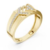 Gold Ring LR-01 (26), Yellow Gold, view 2