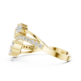 Gold Ring HLR -58, Yellow Gold, view 3