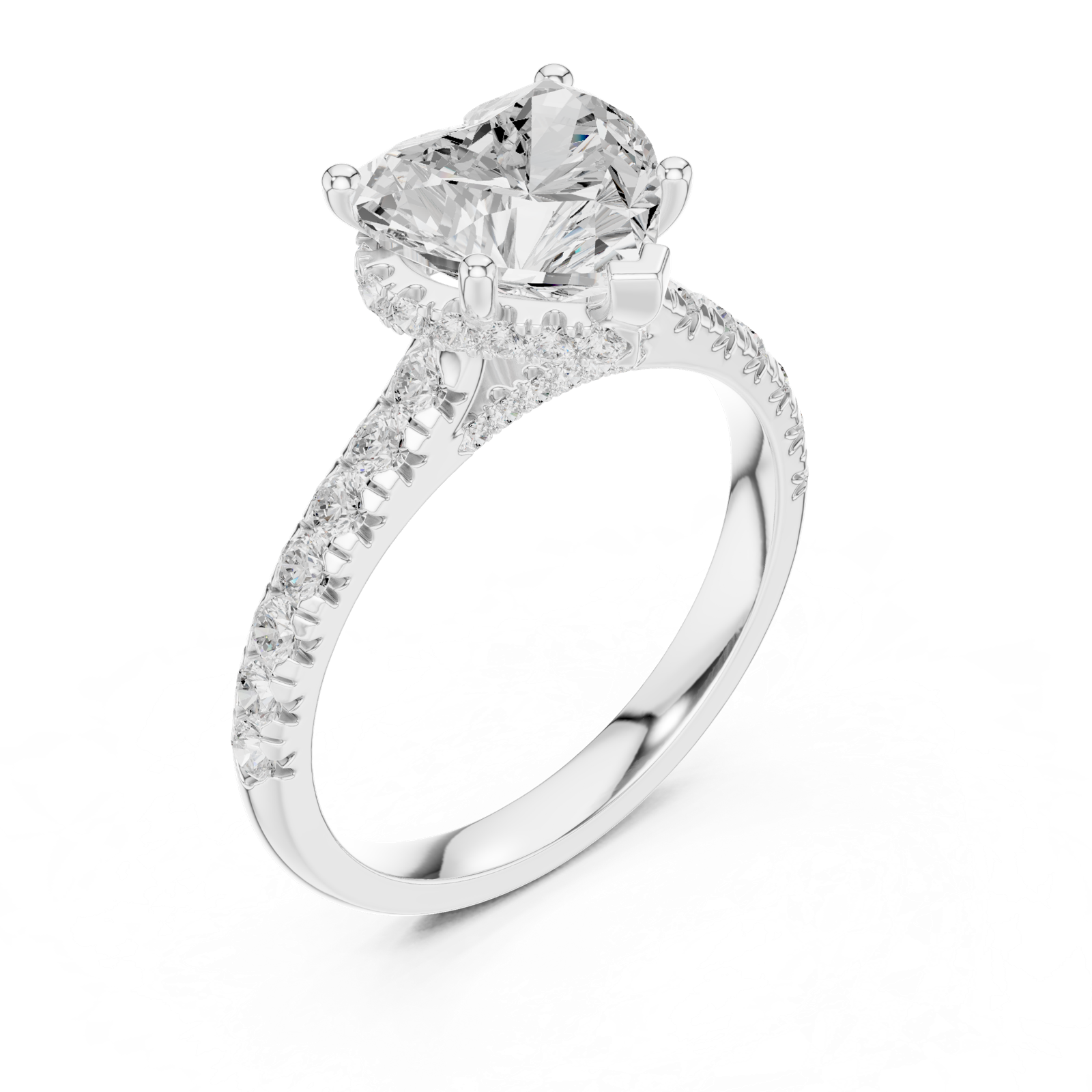 Gold Ring DDLR-258, White Gold, view 2