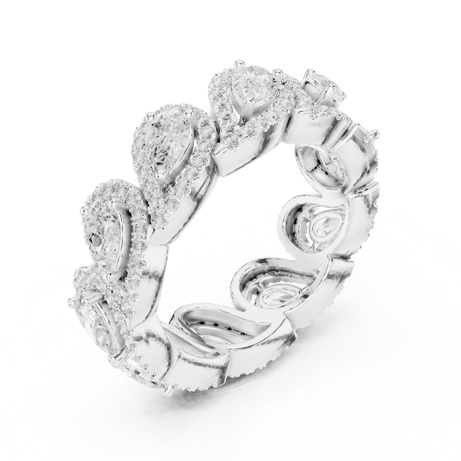 Gold Ring DDLR-306, White Gold, view 2