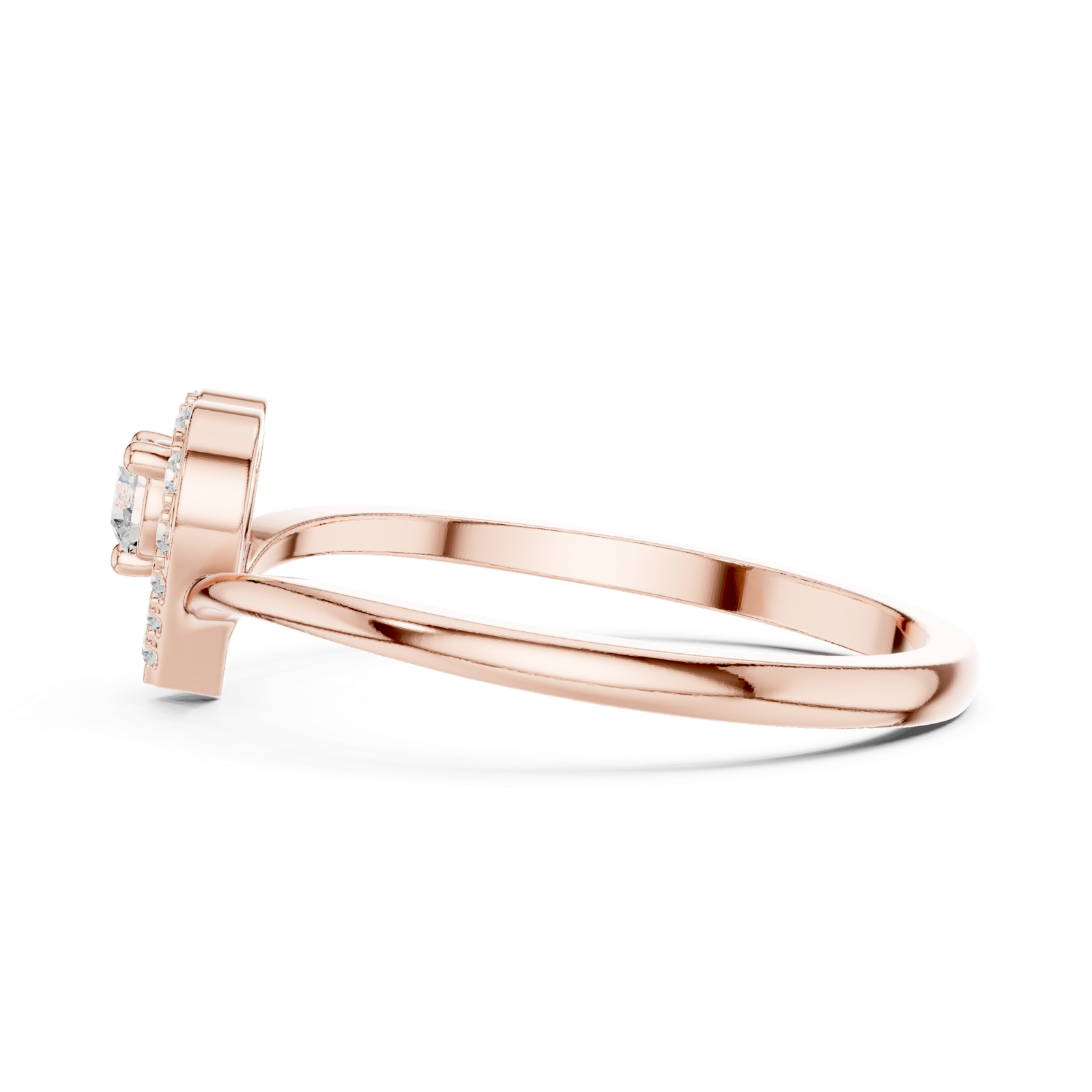Gold Ring HLR-237, Rose Gold, view 3