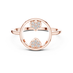 Gold Ring DR-6312, Rose Gold, view 4